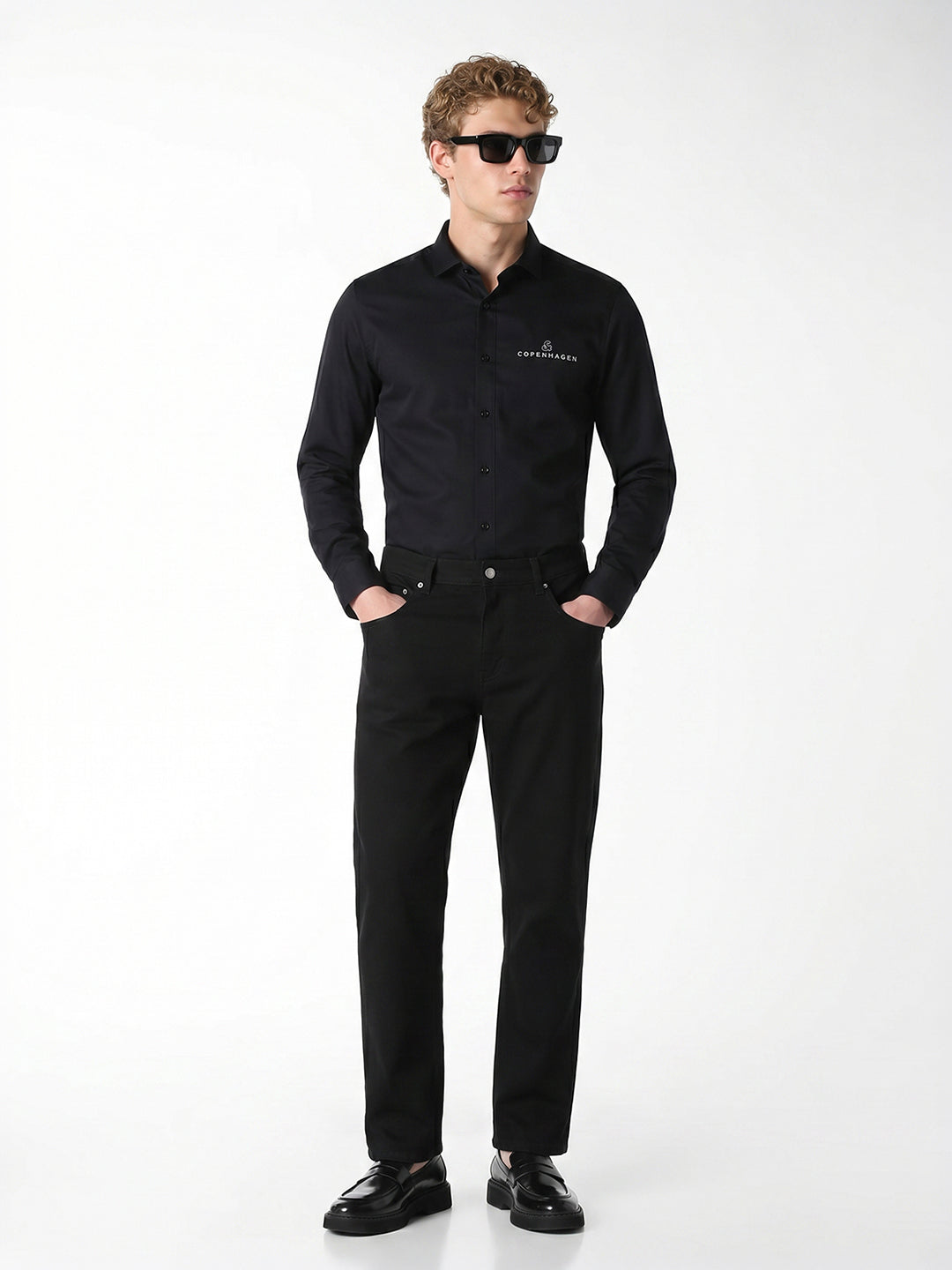 Black Logo Print Shirt