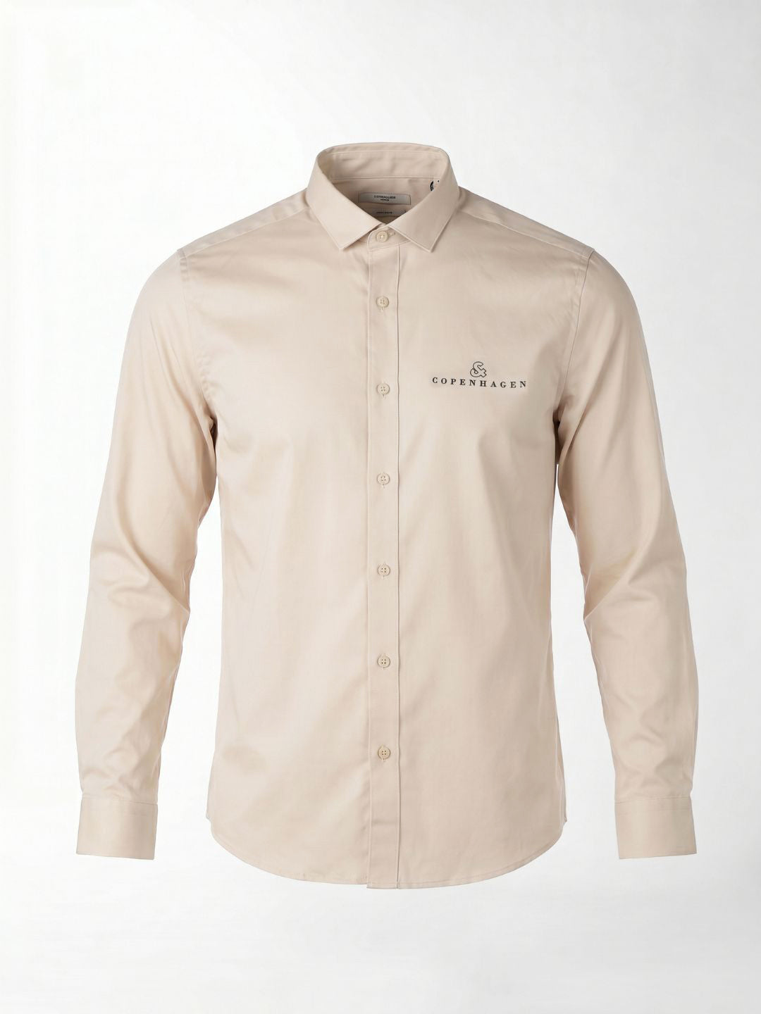 Beige Logo Print Shirt