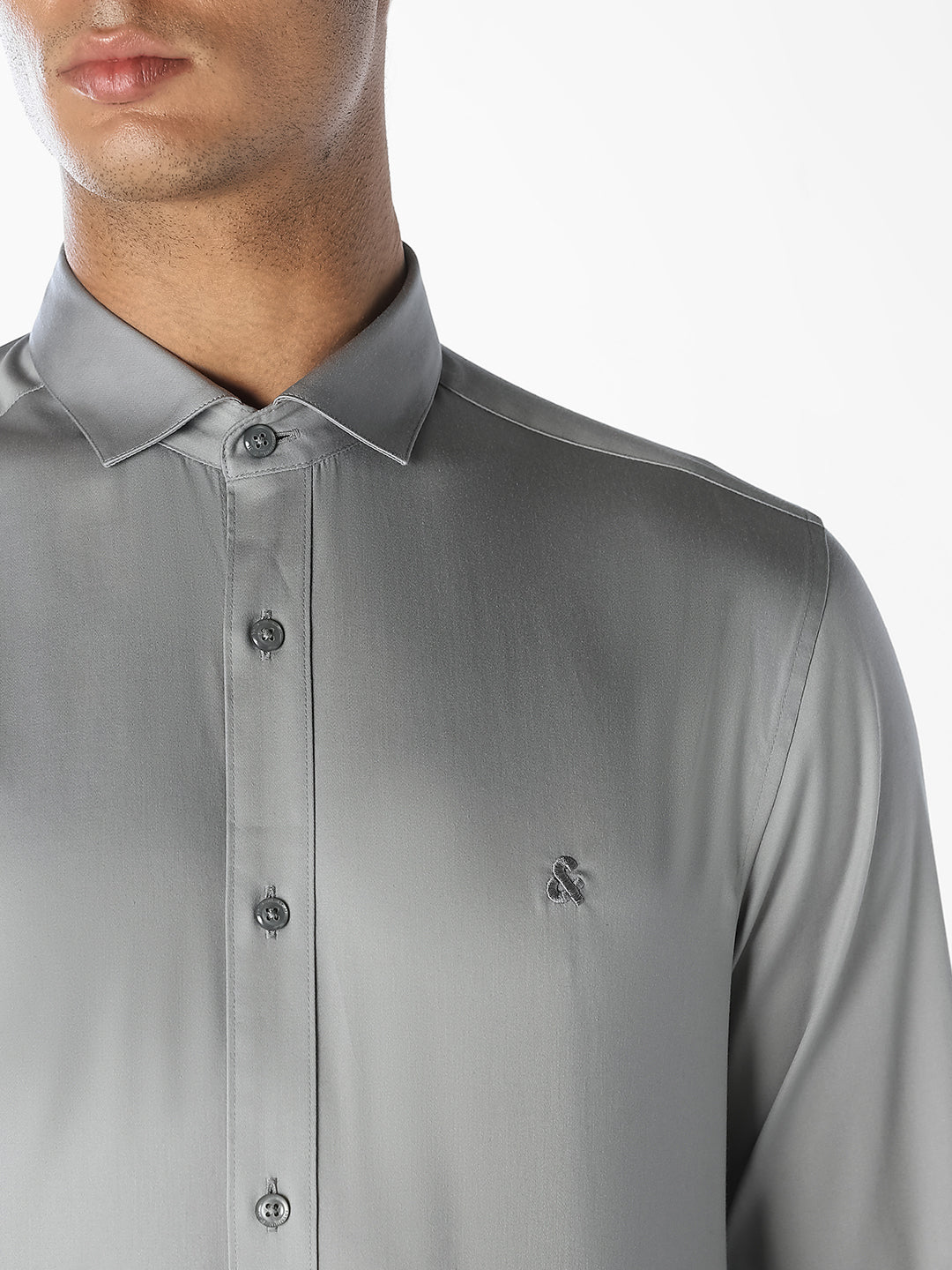 Light Grey Formal Full Sleeves Shirt