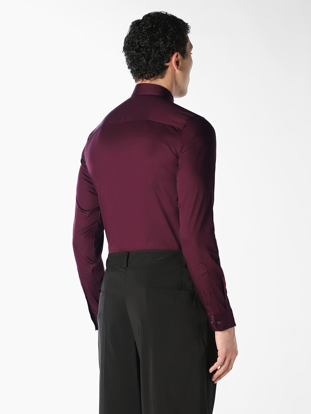Purple Cotton Formal Shirt