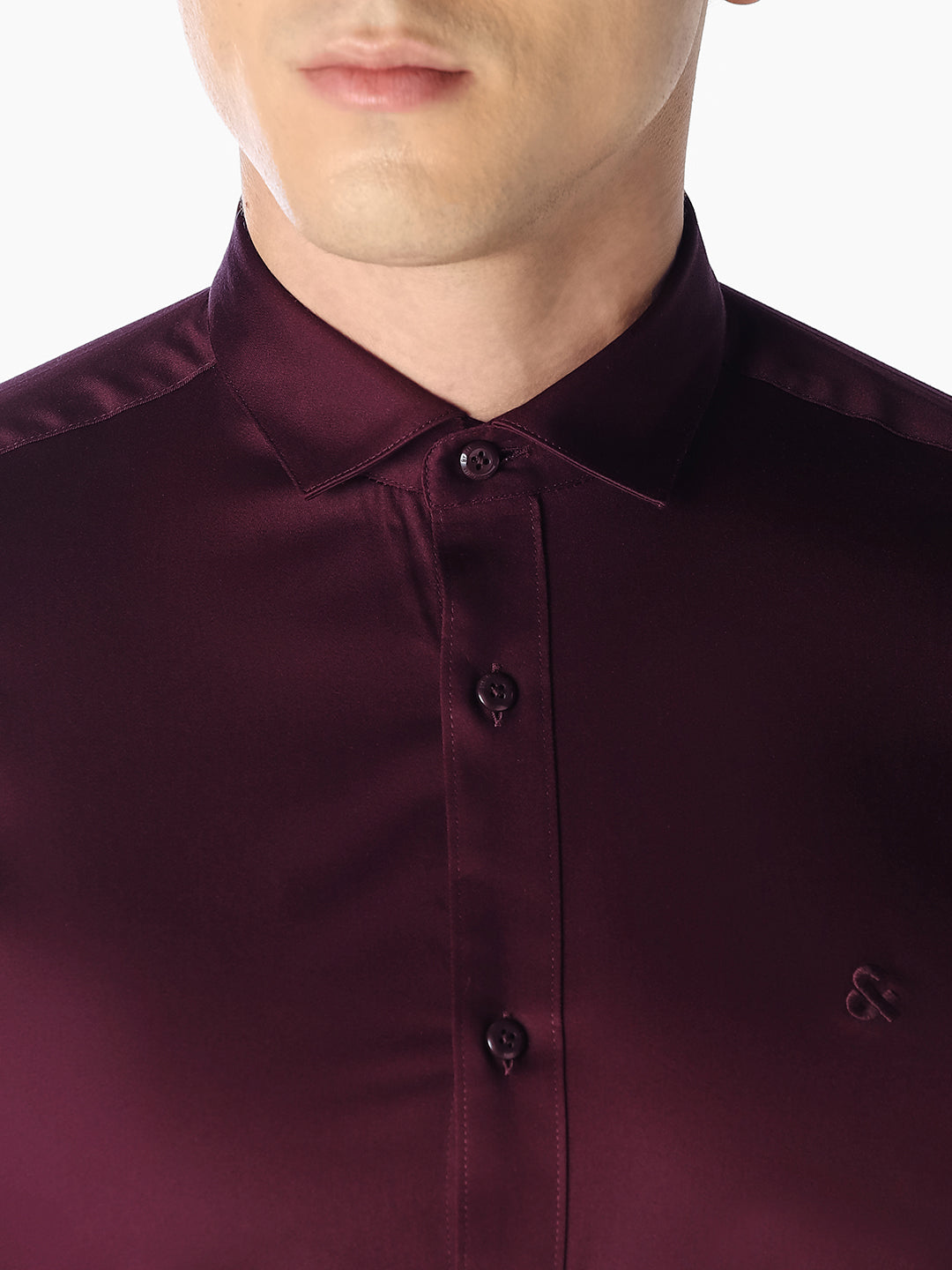 Purple Cotton Formal Shirt