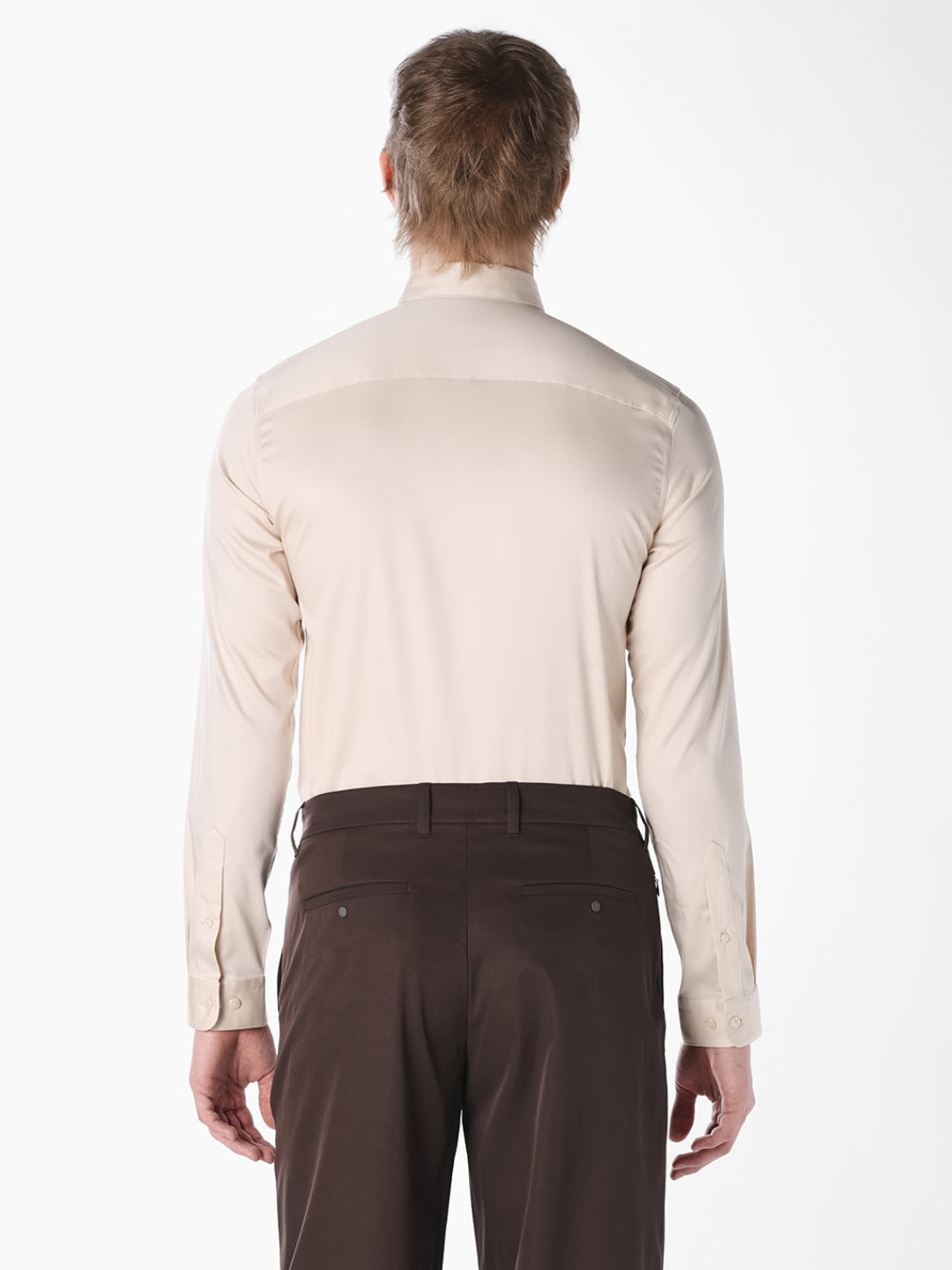 Beige embroidered logo Shirt