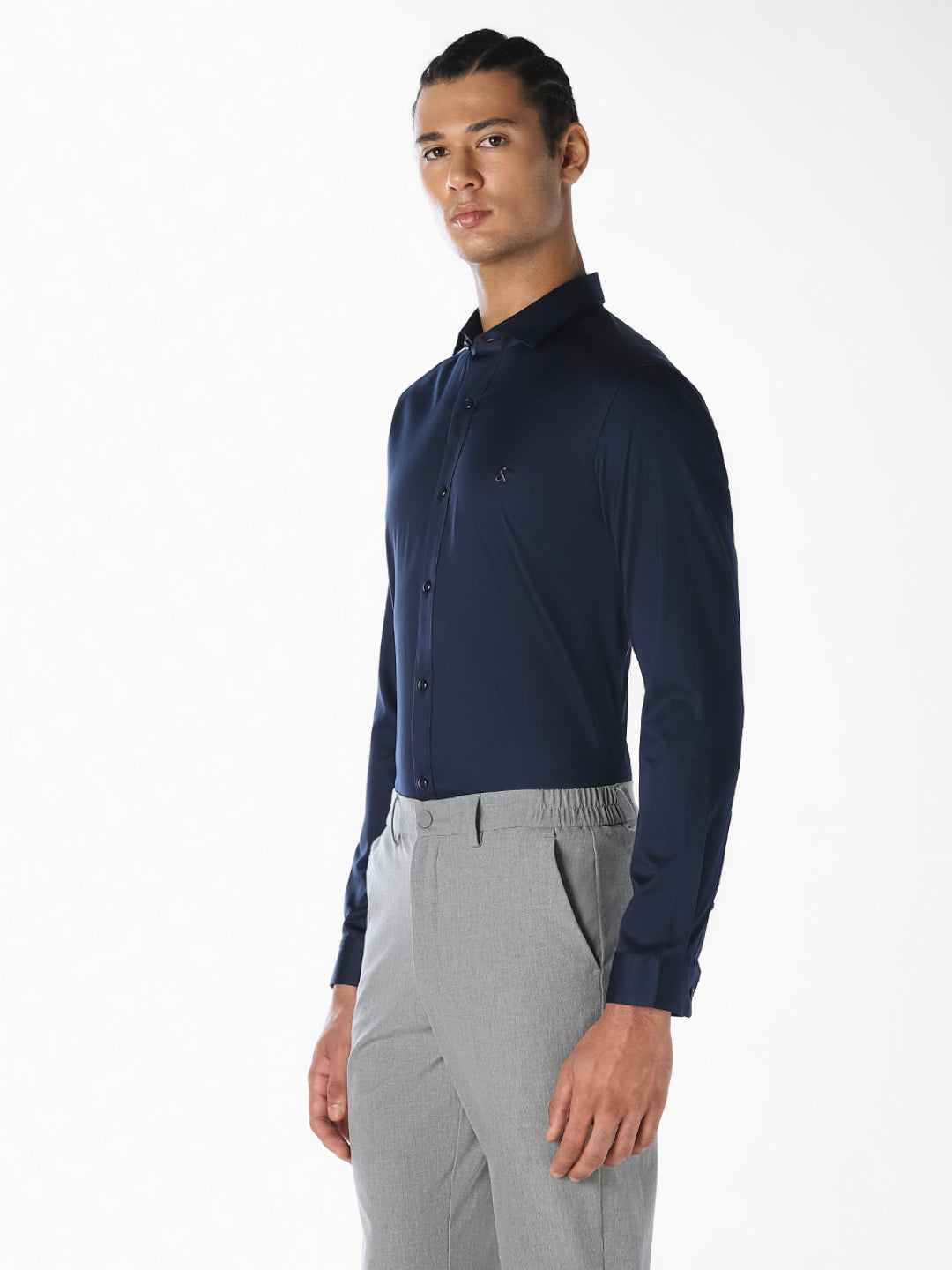 Navy Blue Formal Full Sleeves Shirt