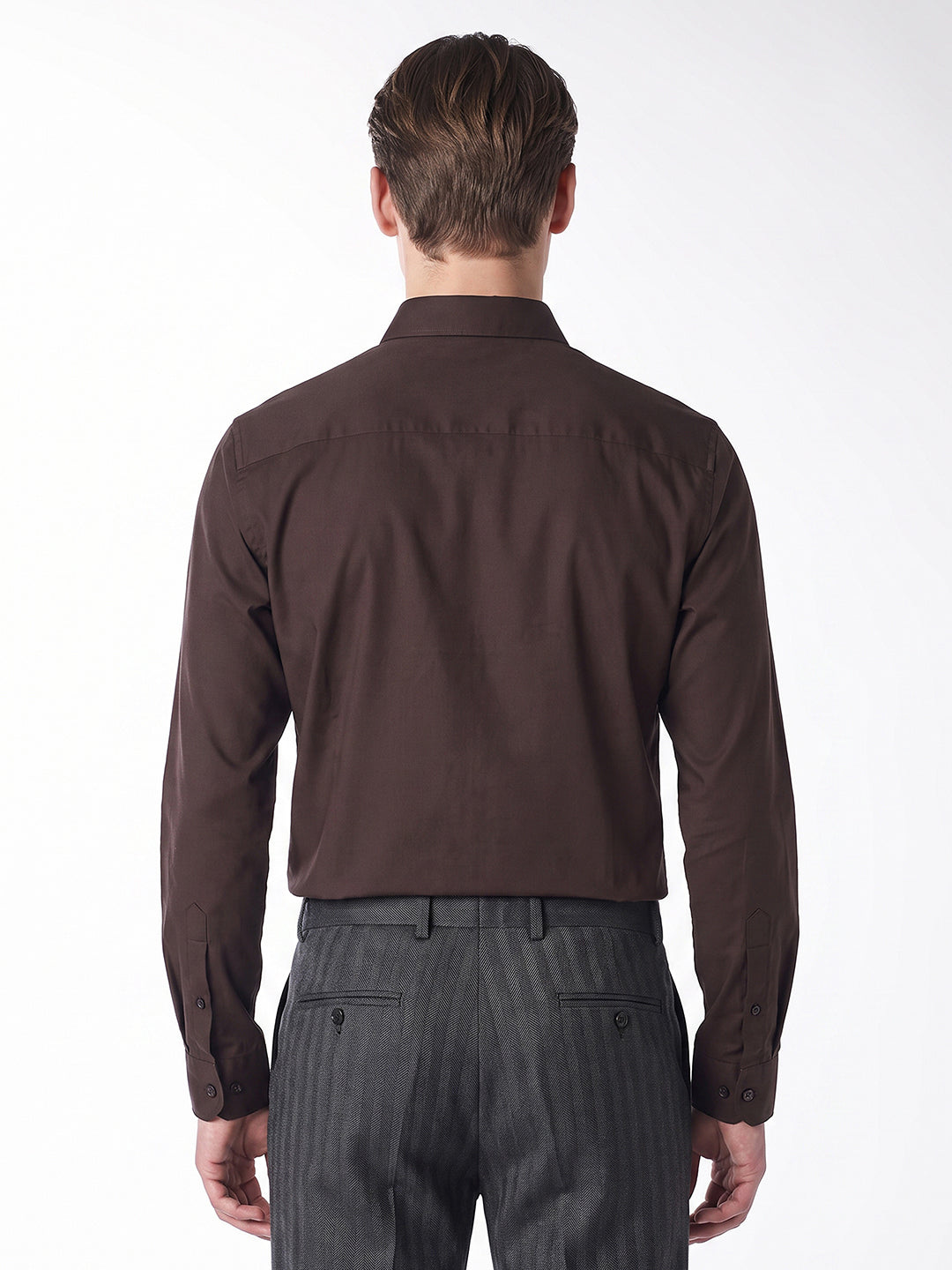 Brown embroidered logo Shirt