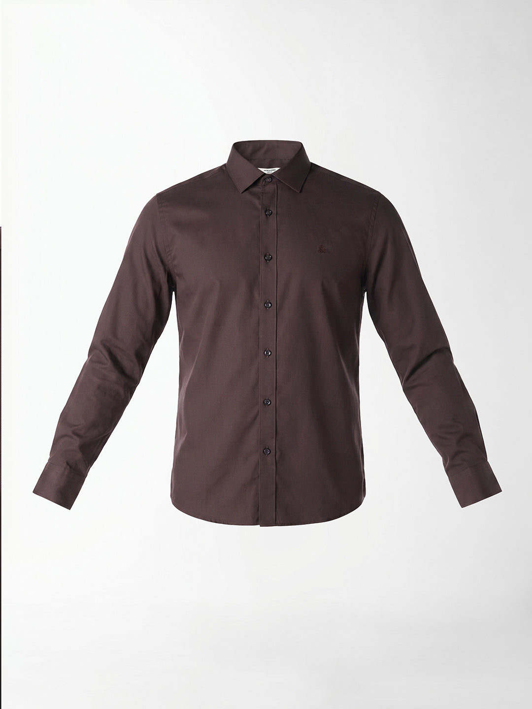 Brown embroidered logo Shirt