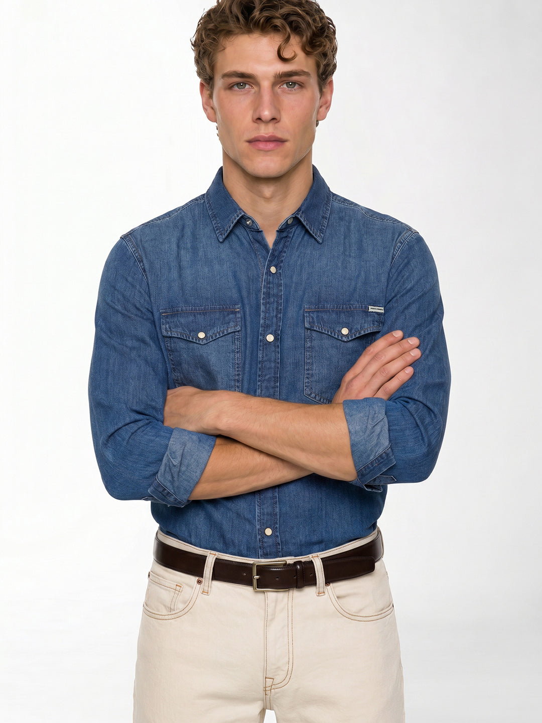 Dark Blue Denim Shirt