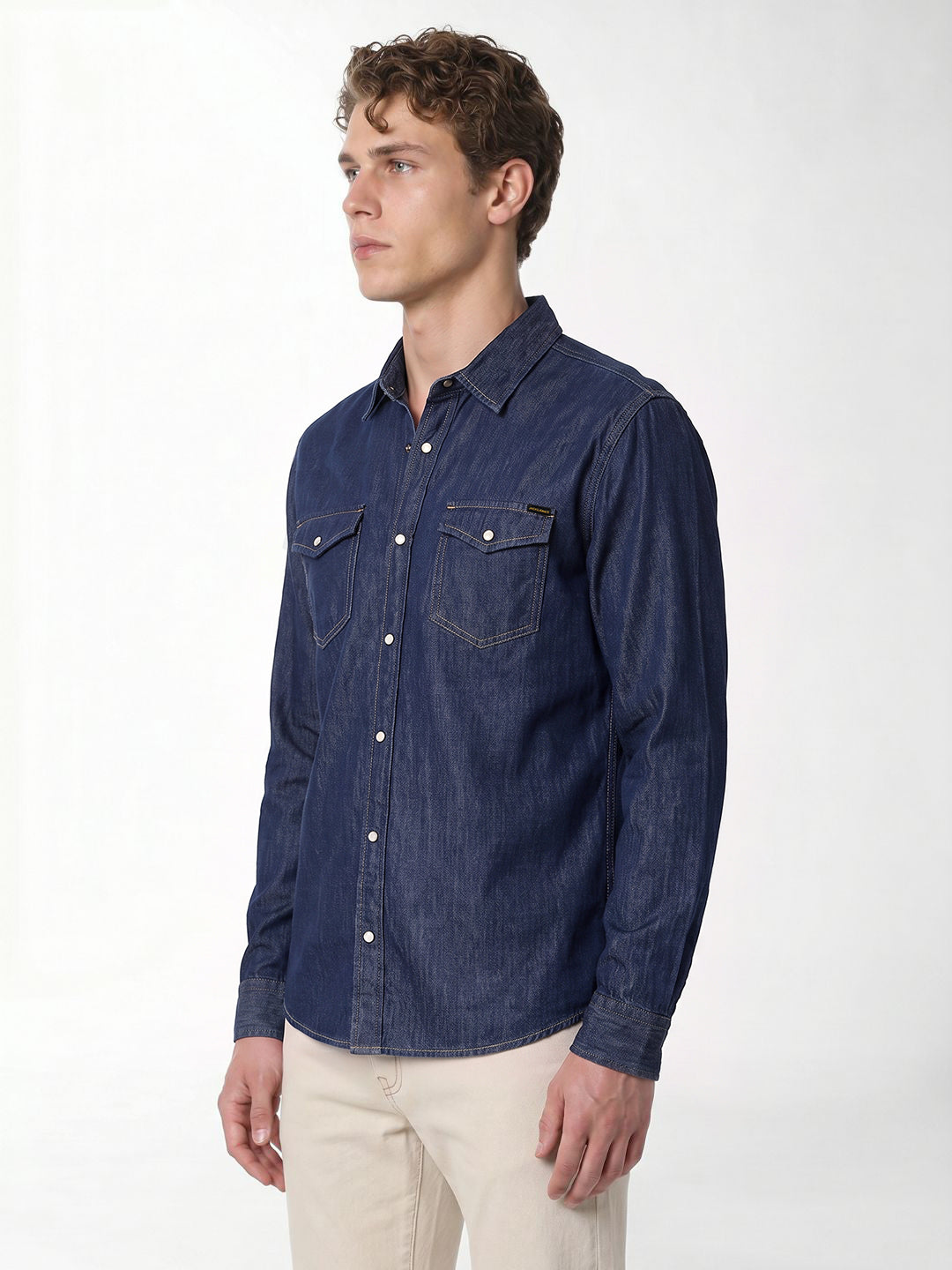 Dark Blue Denim Shirt