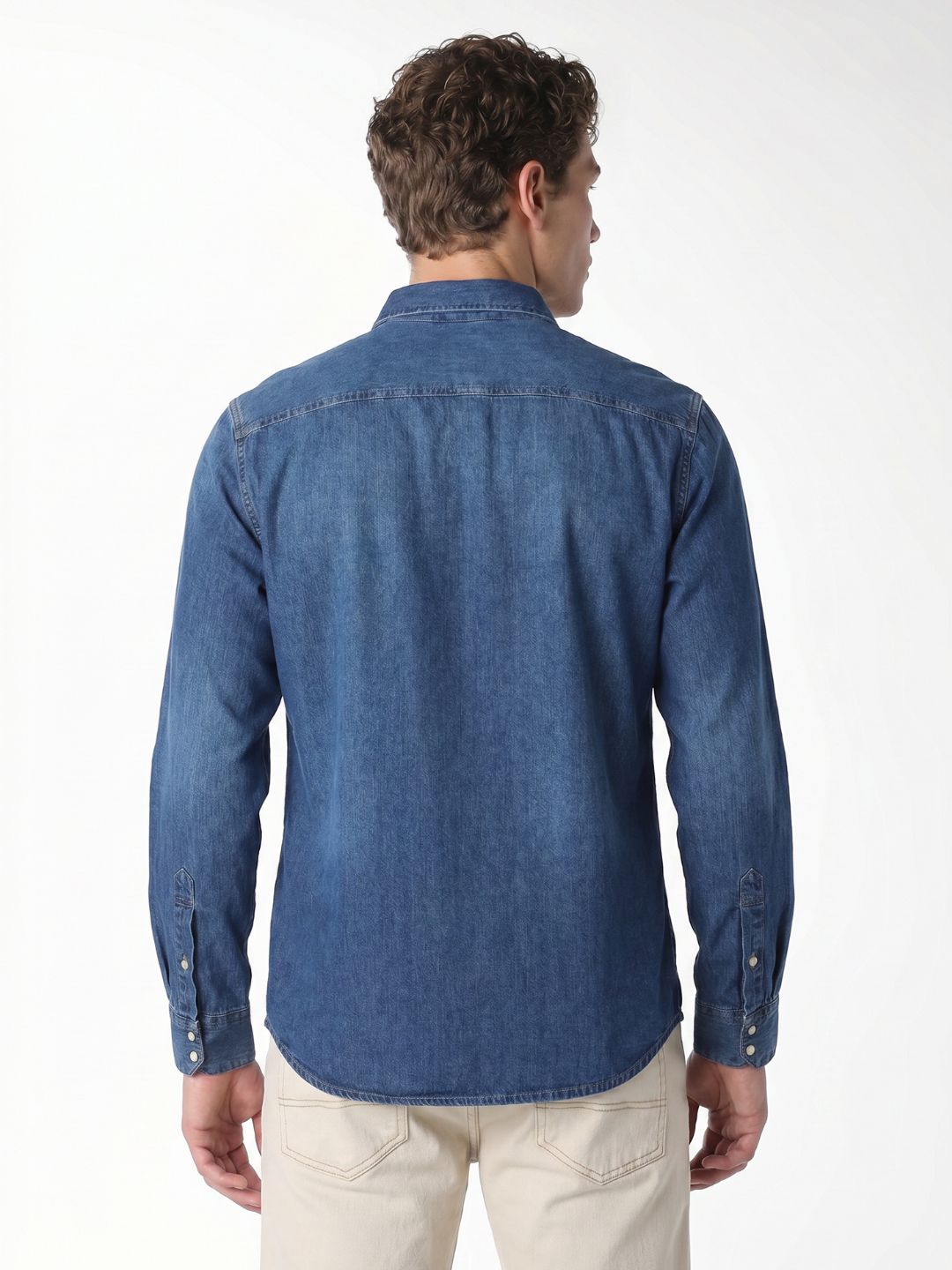 Dark Blue Denim Shirt