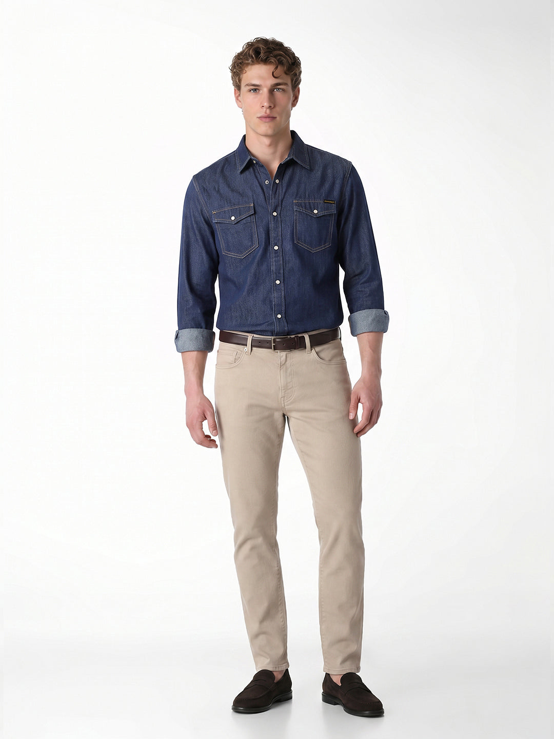 Dark Blue Denim Shirt