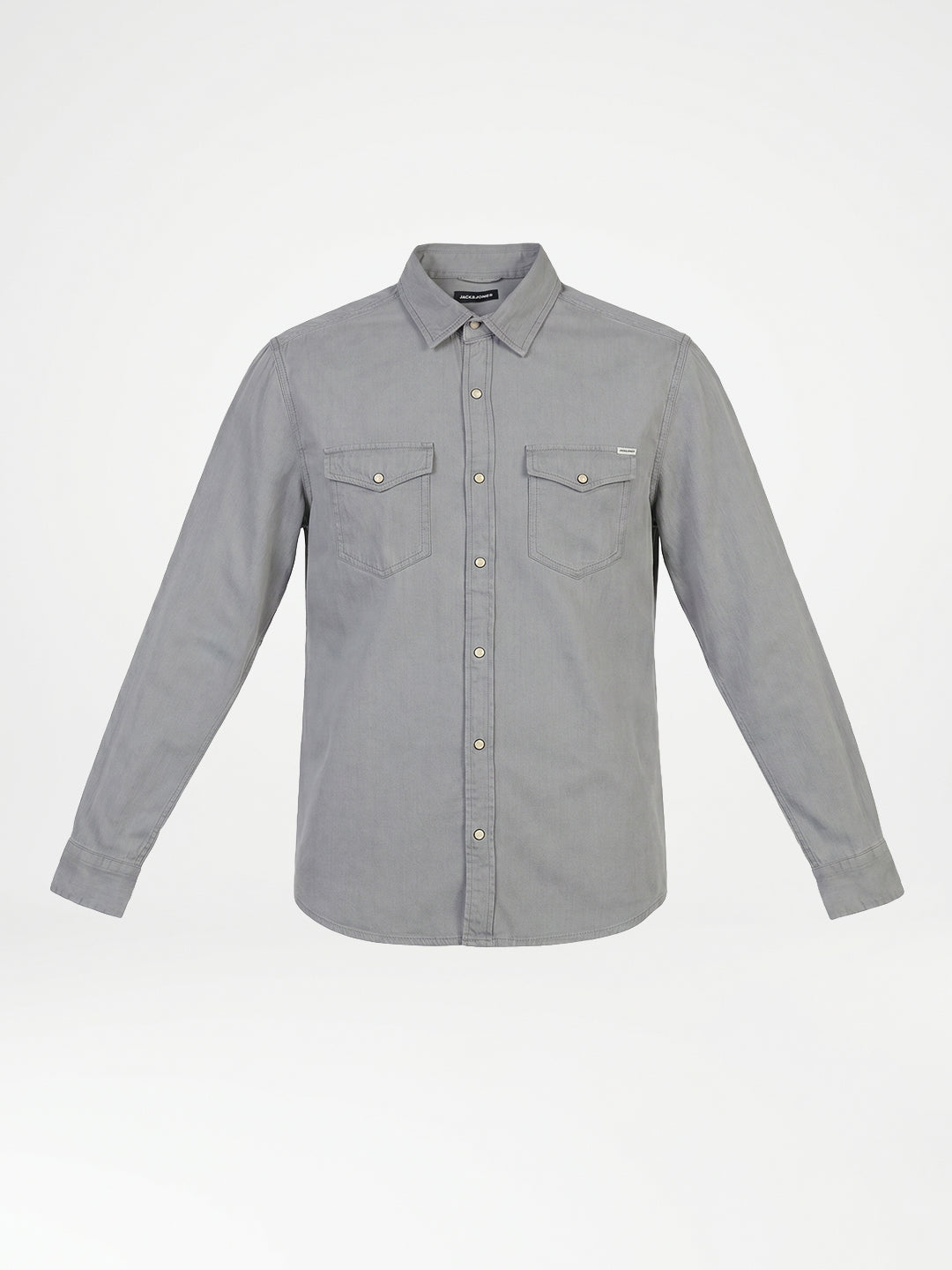 Grey Cotton Full Sleeves Shirt