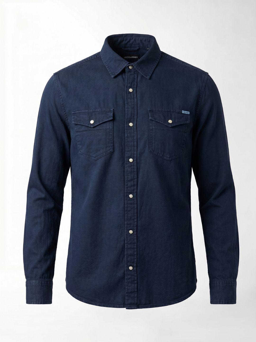 Navy Cotton Full Sleeves Shirt
