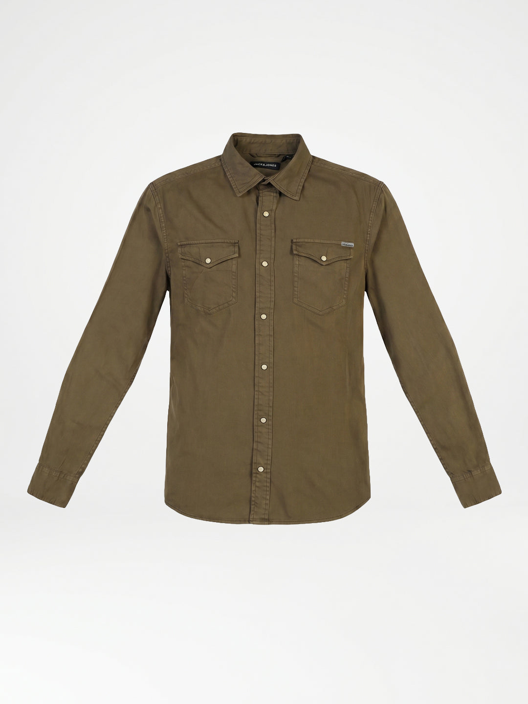 Green Cotton Full Sleeves Shirt