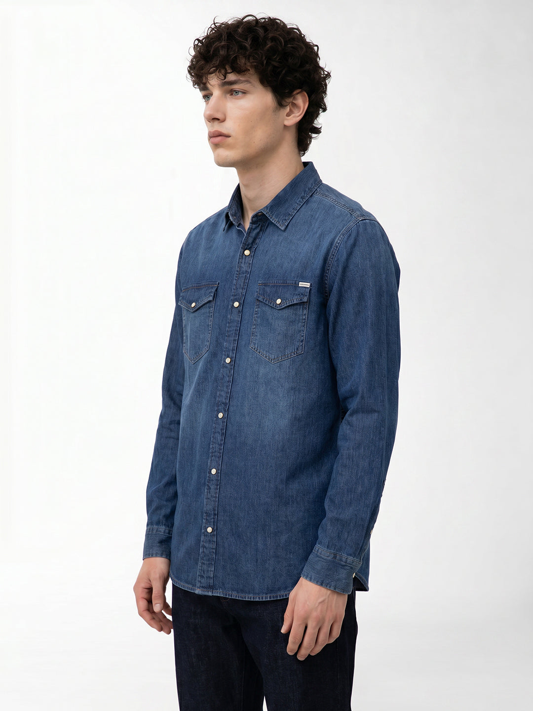 Washed Cotton Denim Shirt