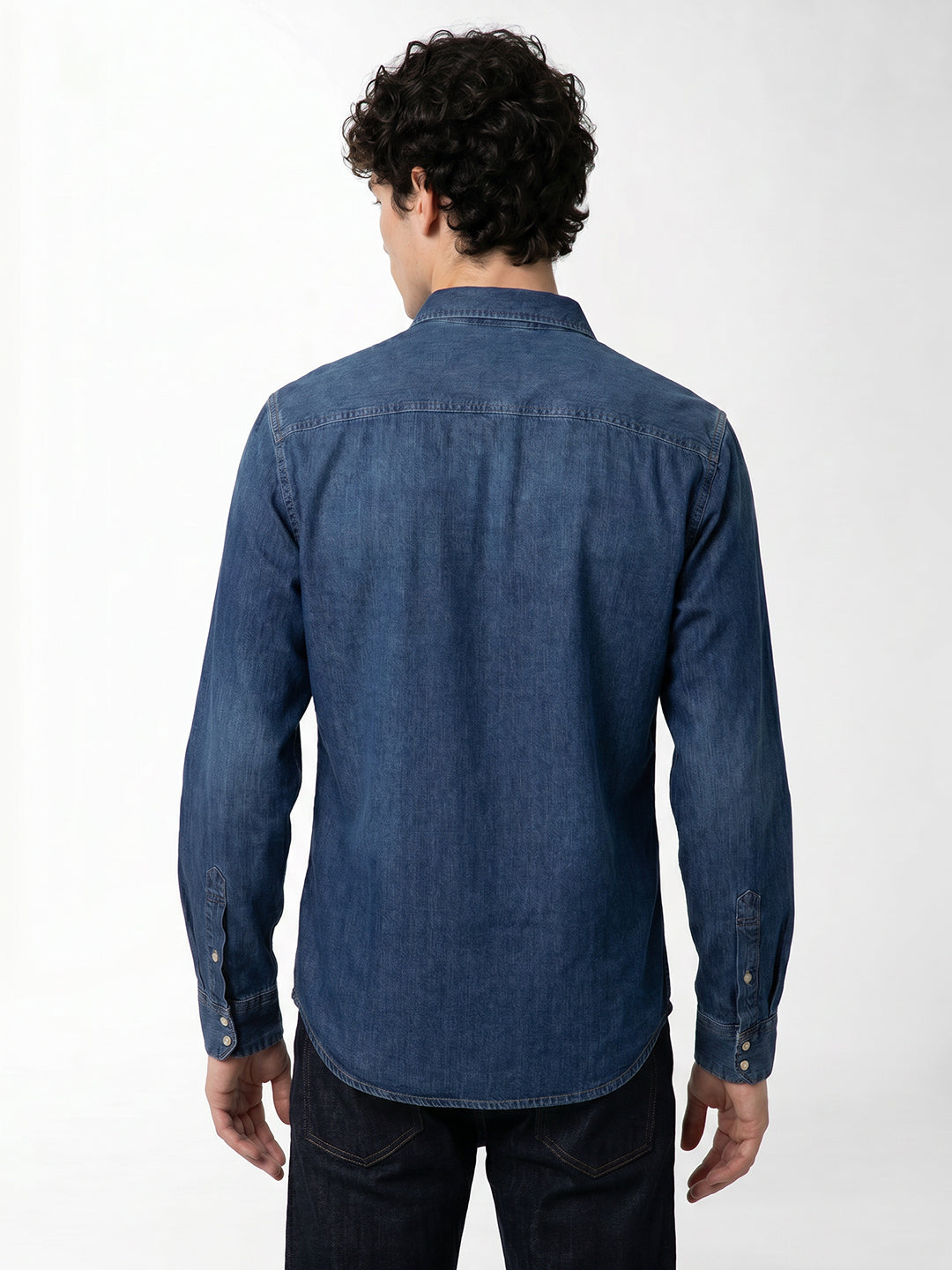 Washed Cotton Denim Shirt
