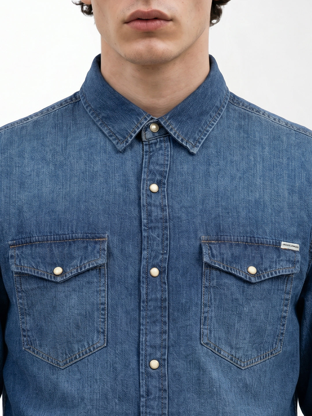 Washed Cotton Denim Shirt
