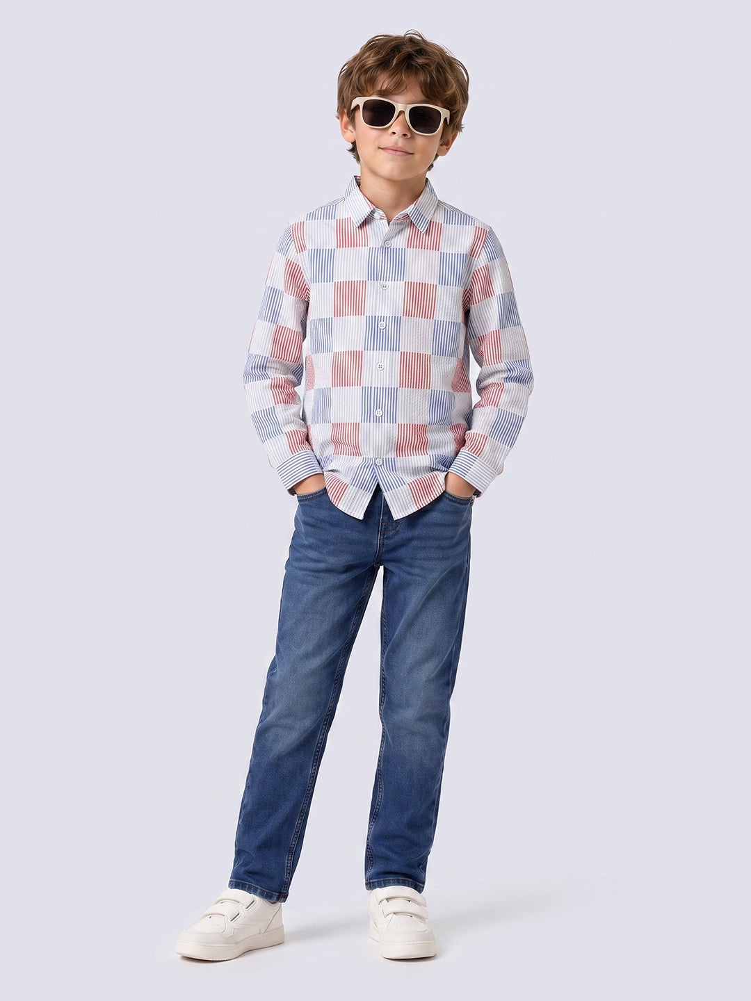 Boys Dark Blue Clark Regular Fit Jeans