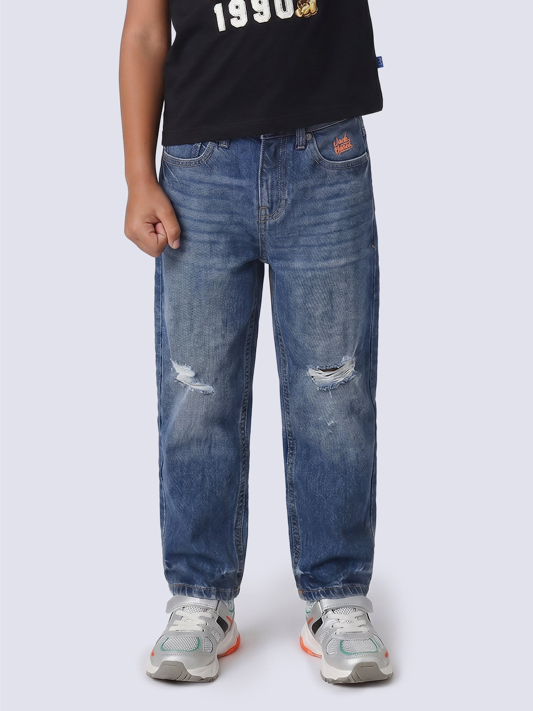 Boys Blue Distressed Baggy Jeans - 2/3Y
