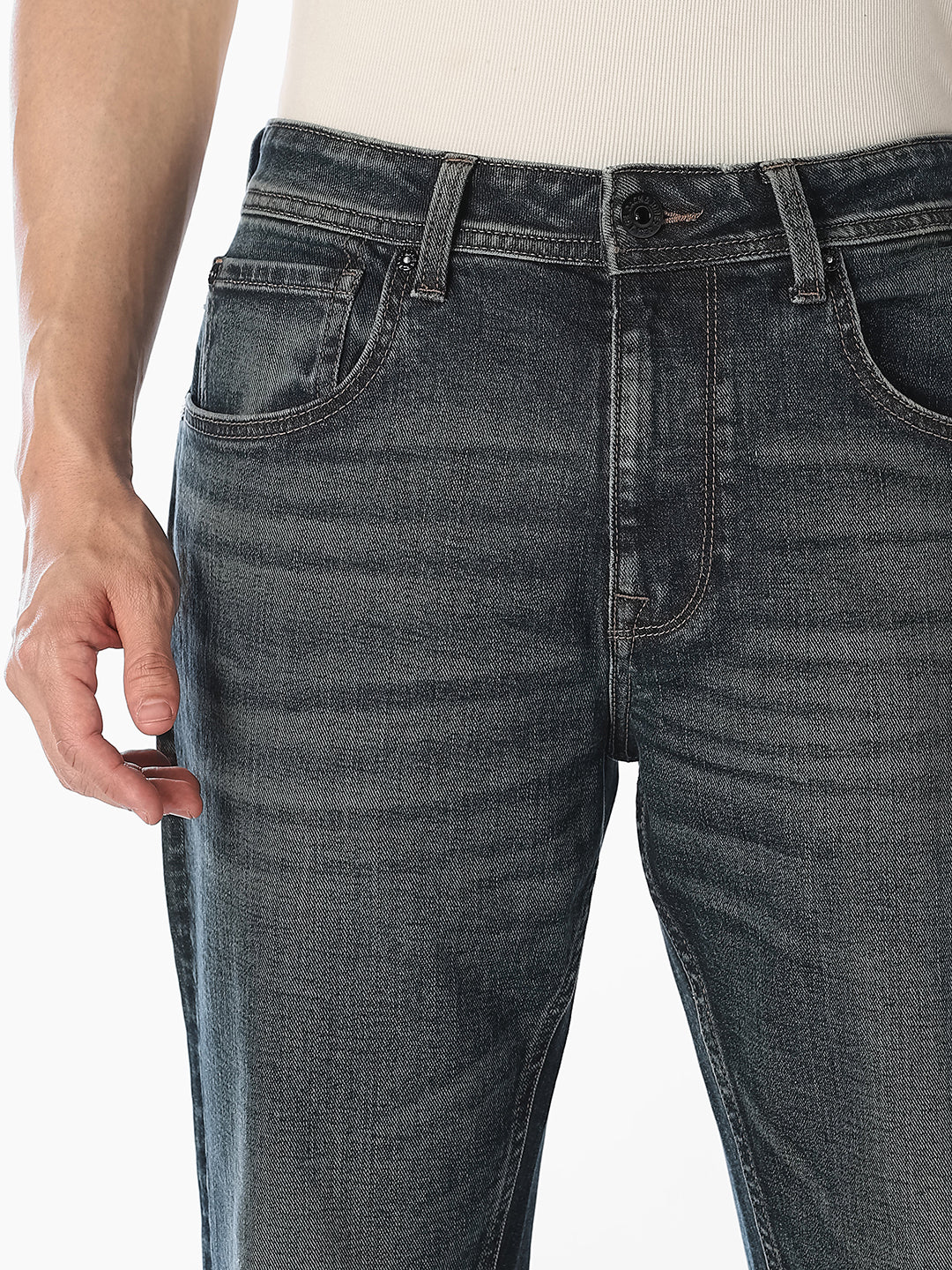 Blue Faded Cliff Bootcut Jeans