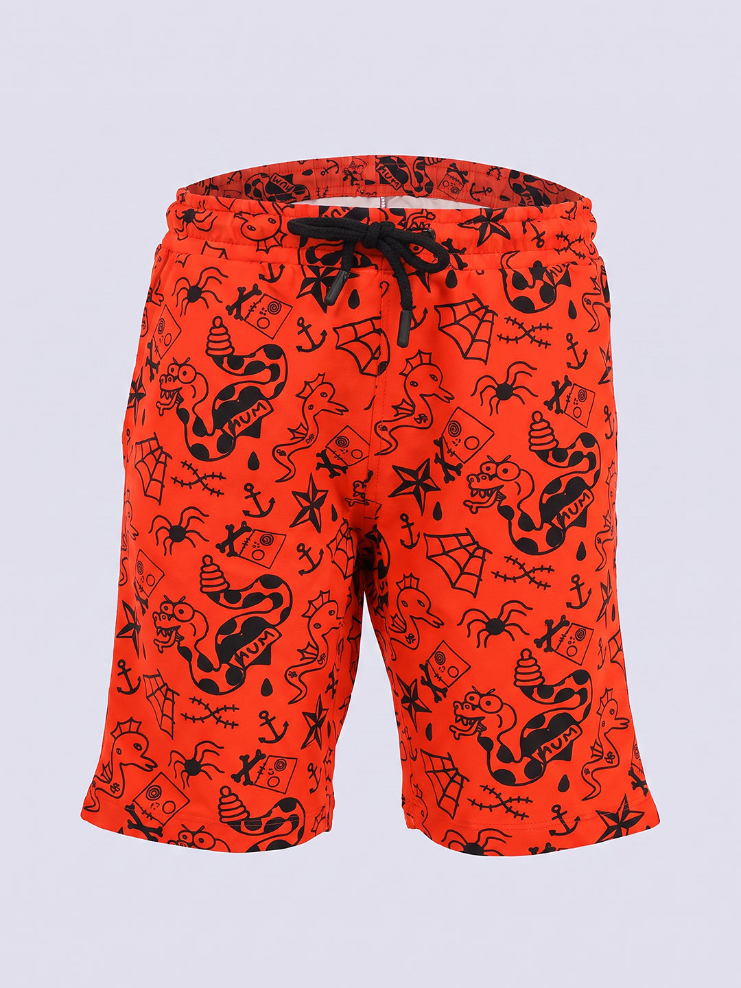 Boys Red Doodle Print Shorts