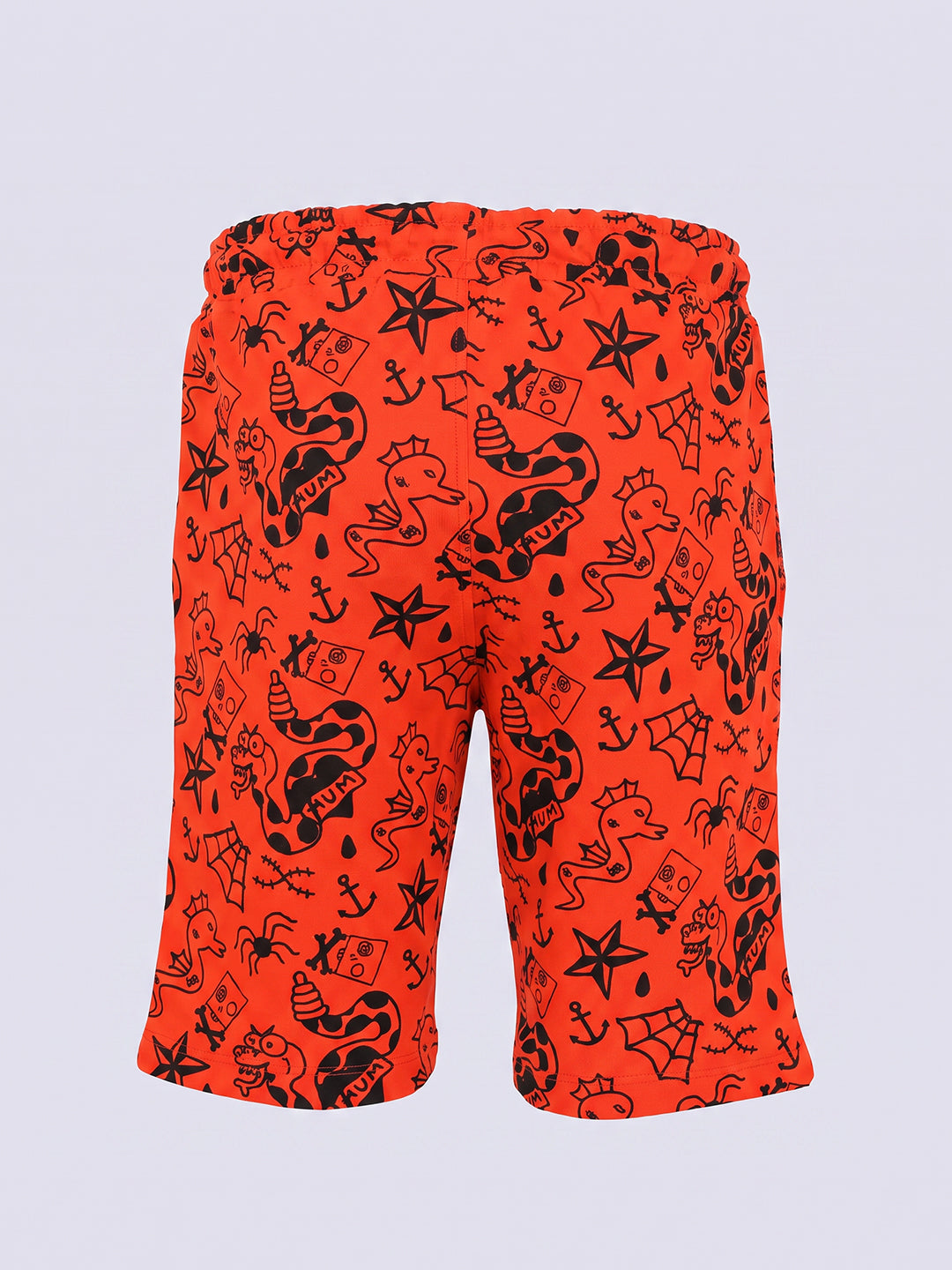 Boys Red Doodle Print Shorts