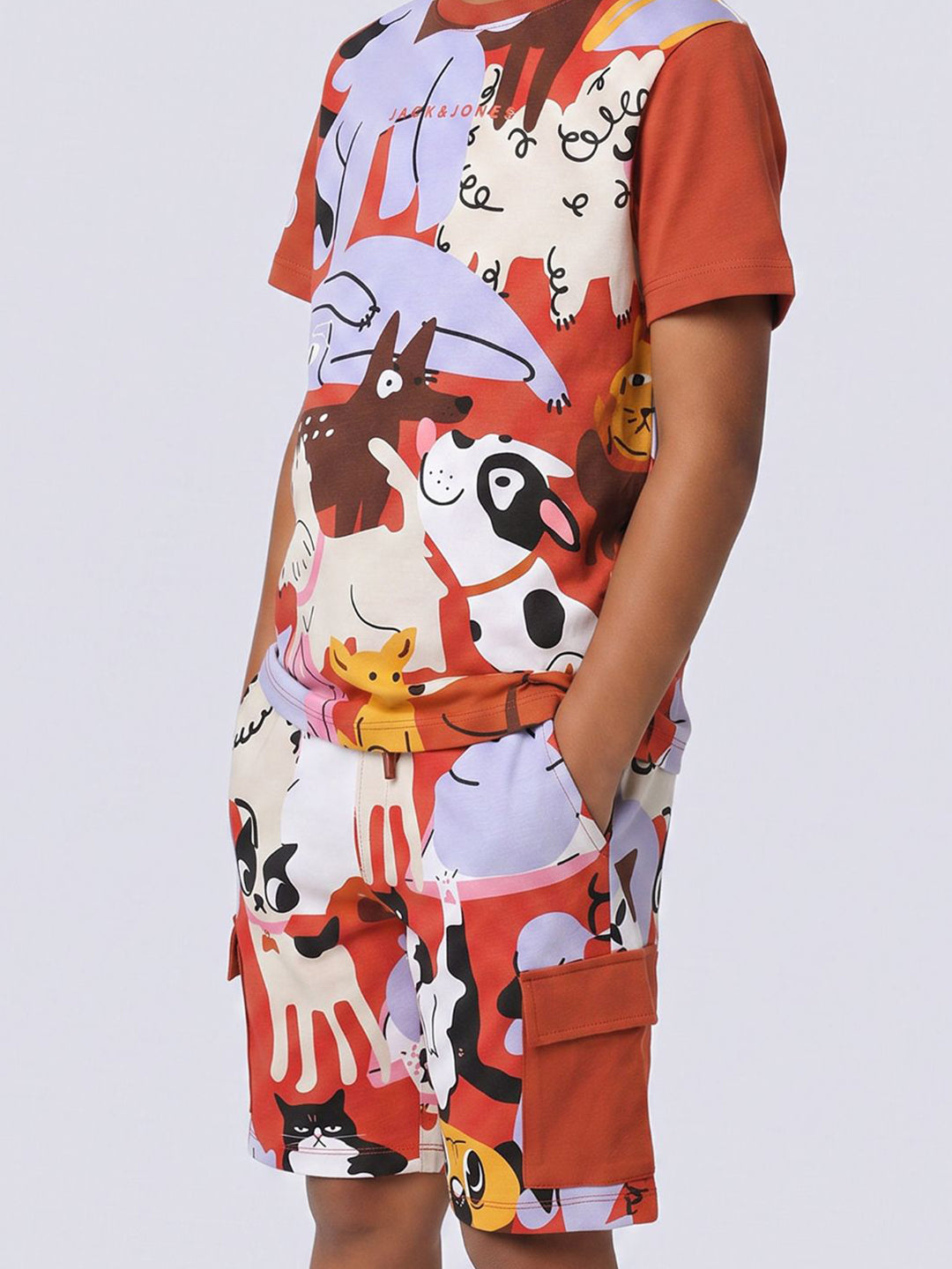 Boys Abstract Print Shorts