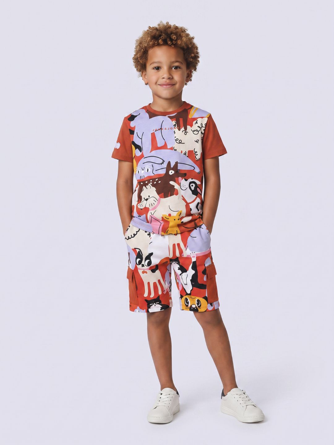 Boys Abstract Print Shorts