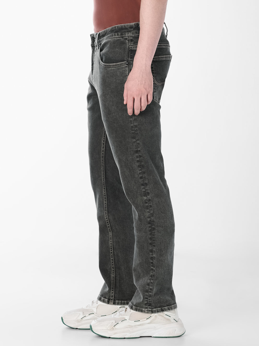 Dark Grey Clark Regular Fit Jeans