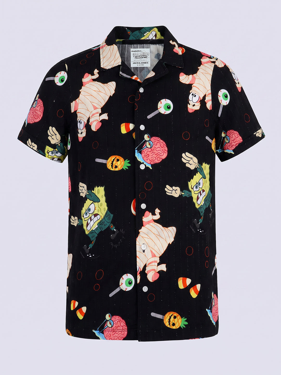 Boys Black SpongeBob Print Shirt
