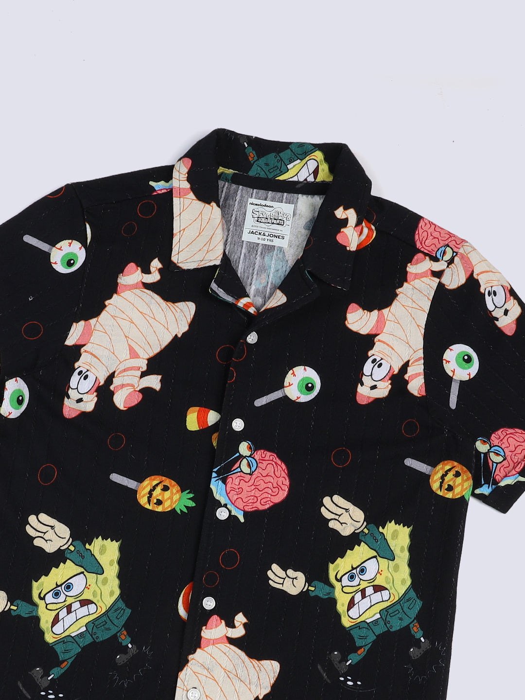 Boys Black SpongeBob Print Shirt