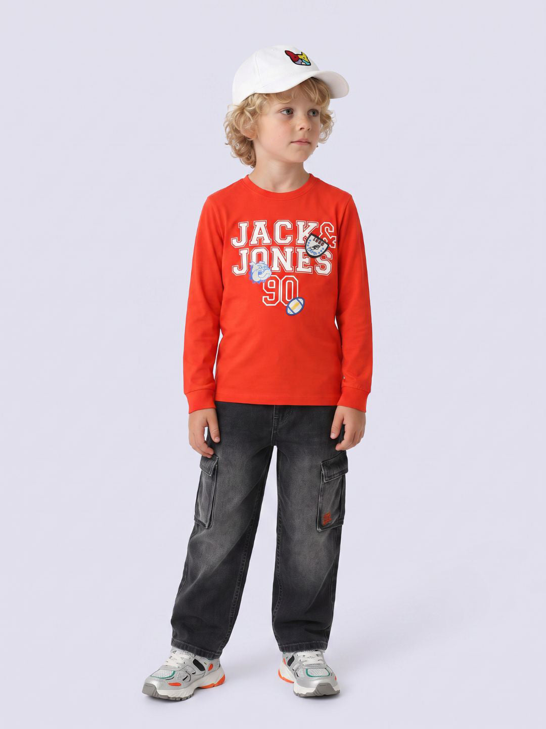 Boys Red Printed T-Shirt