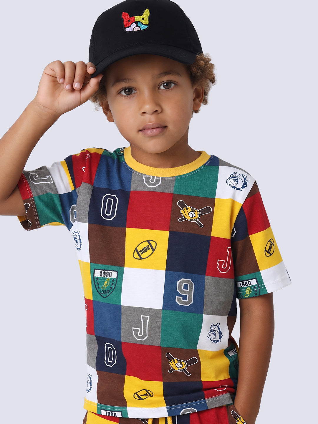 Boys Multi-Colour Printed T-shirt