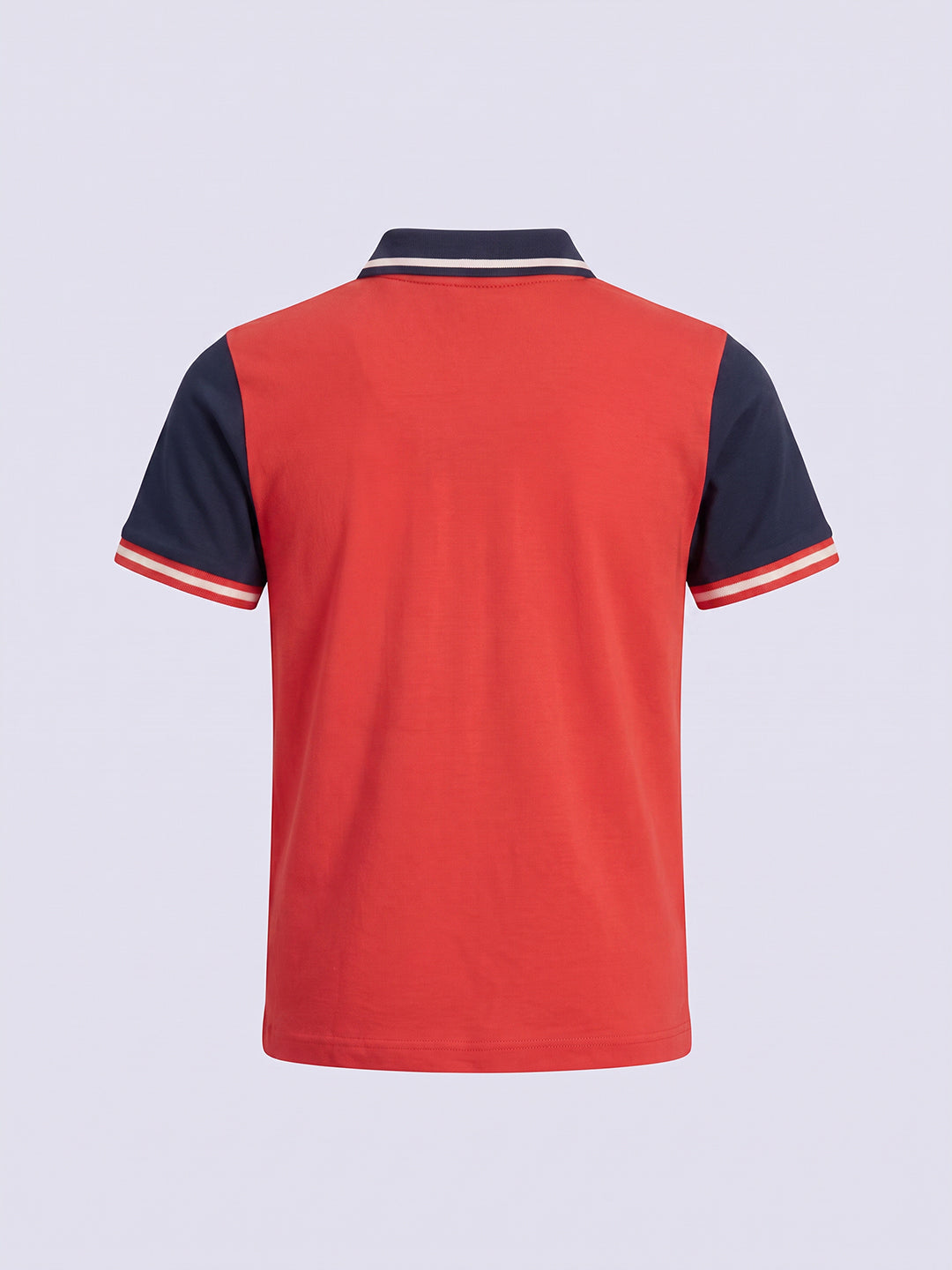 Boys Red Colourblocked Polo