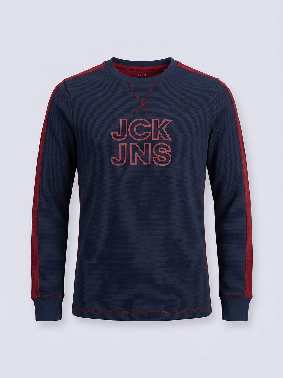Boys Textured Graphic Long Sleeve T-Shirt