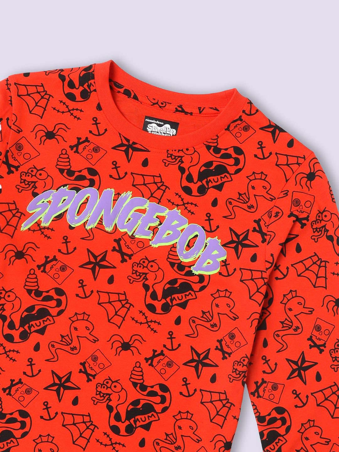 Boys Red SpongeBob Print T-Shirt