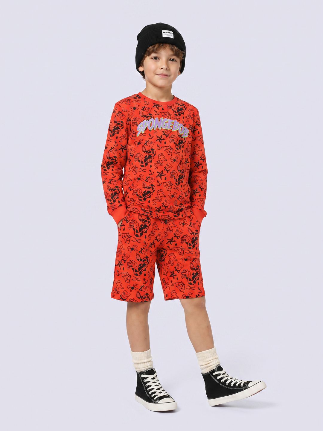 Boys Red SpongeBob Print T-Shirt
