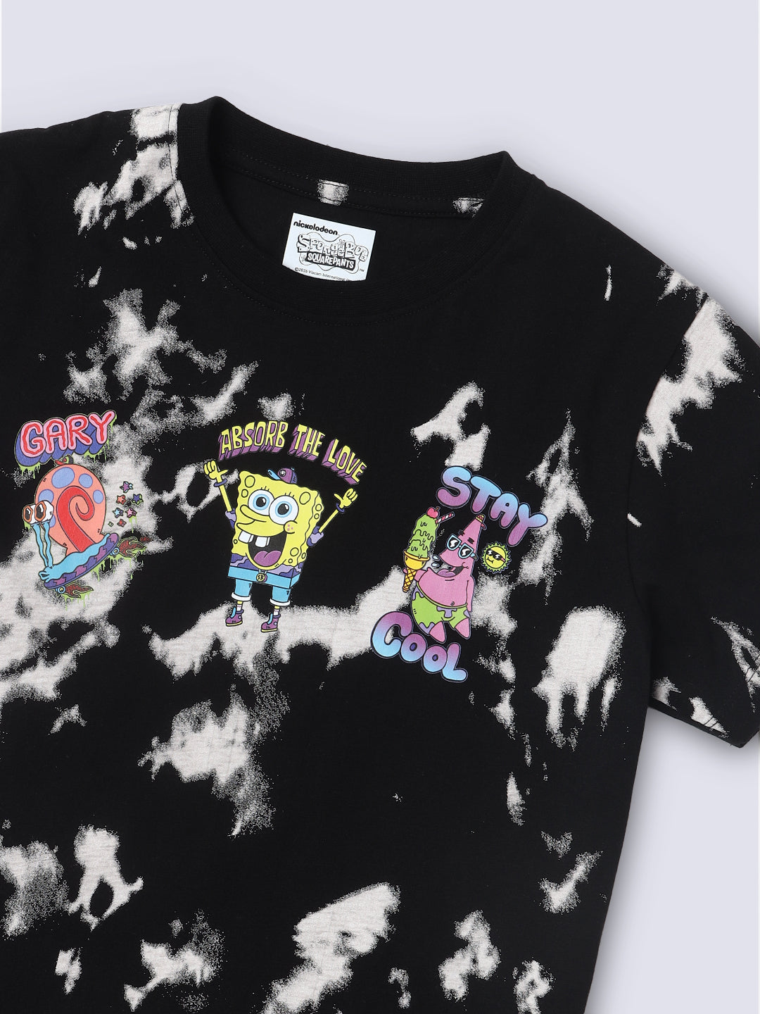 Boys Black SpongeBob Print T-Shirt
