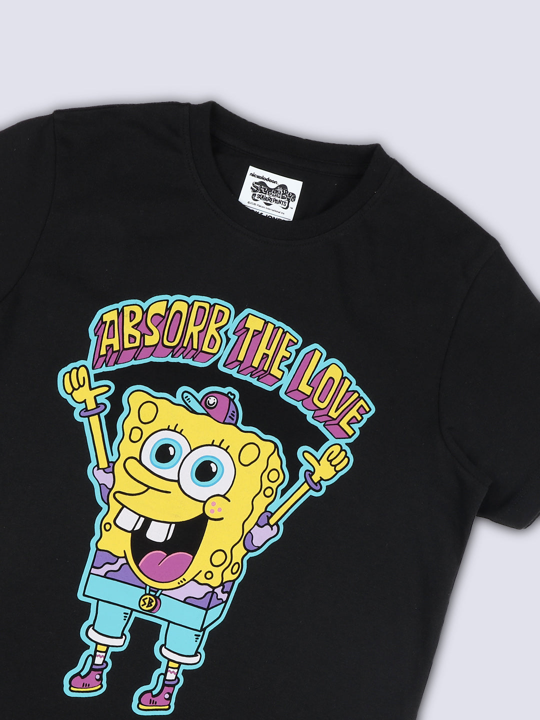 Boys Black SpongeBob Graphic T-Shirt