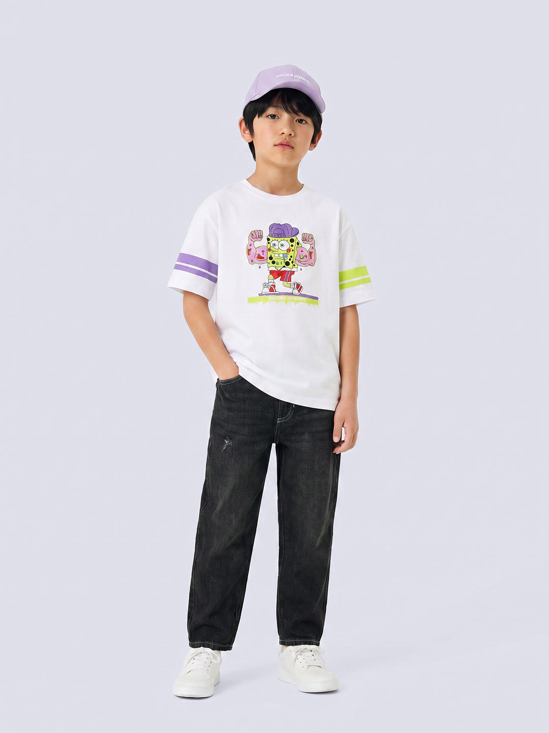 Boys White SpongeBob Graphic T-Shirt