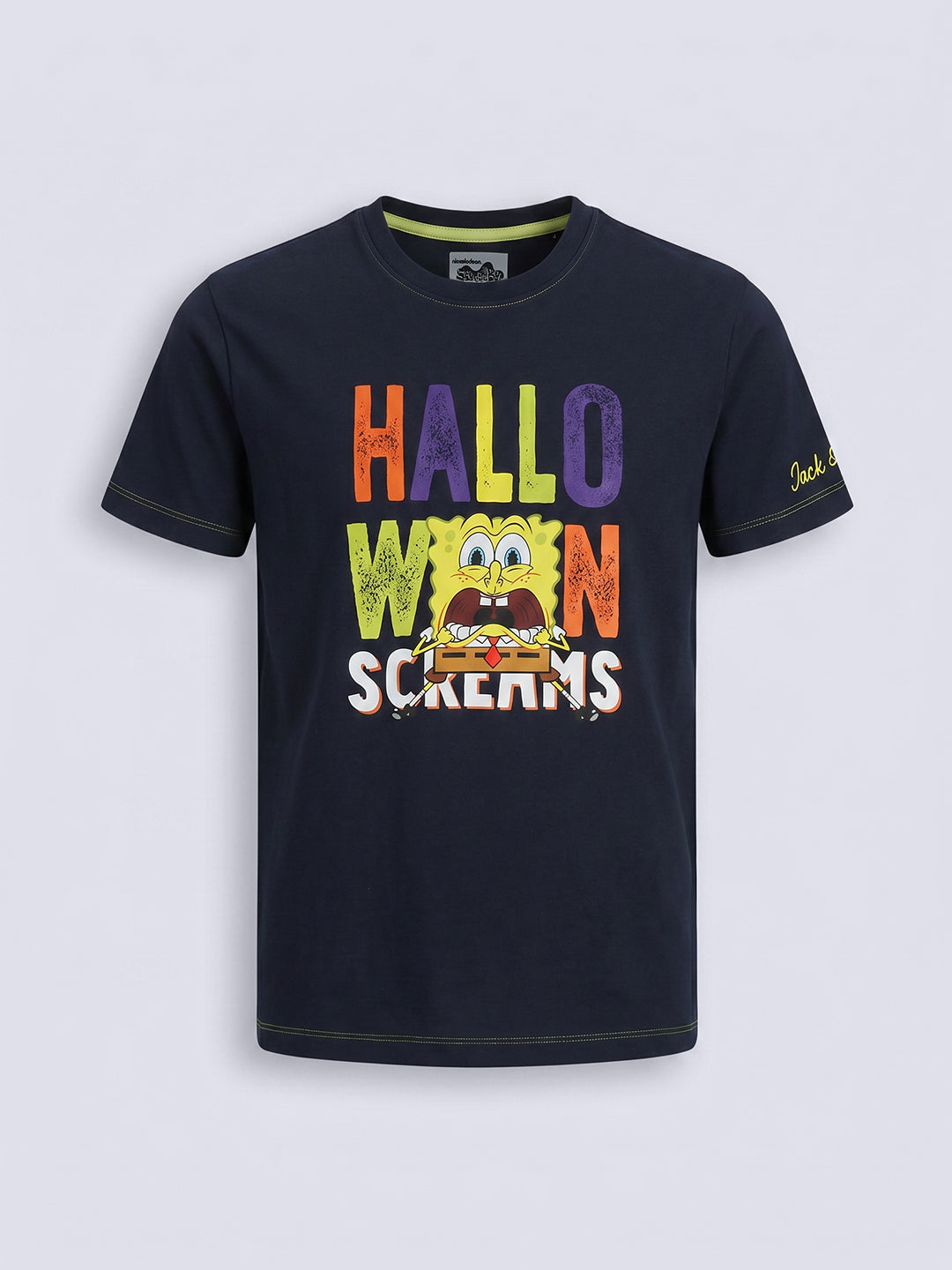 Boys Navy SpongeBob Printed T-shirt