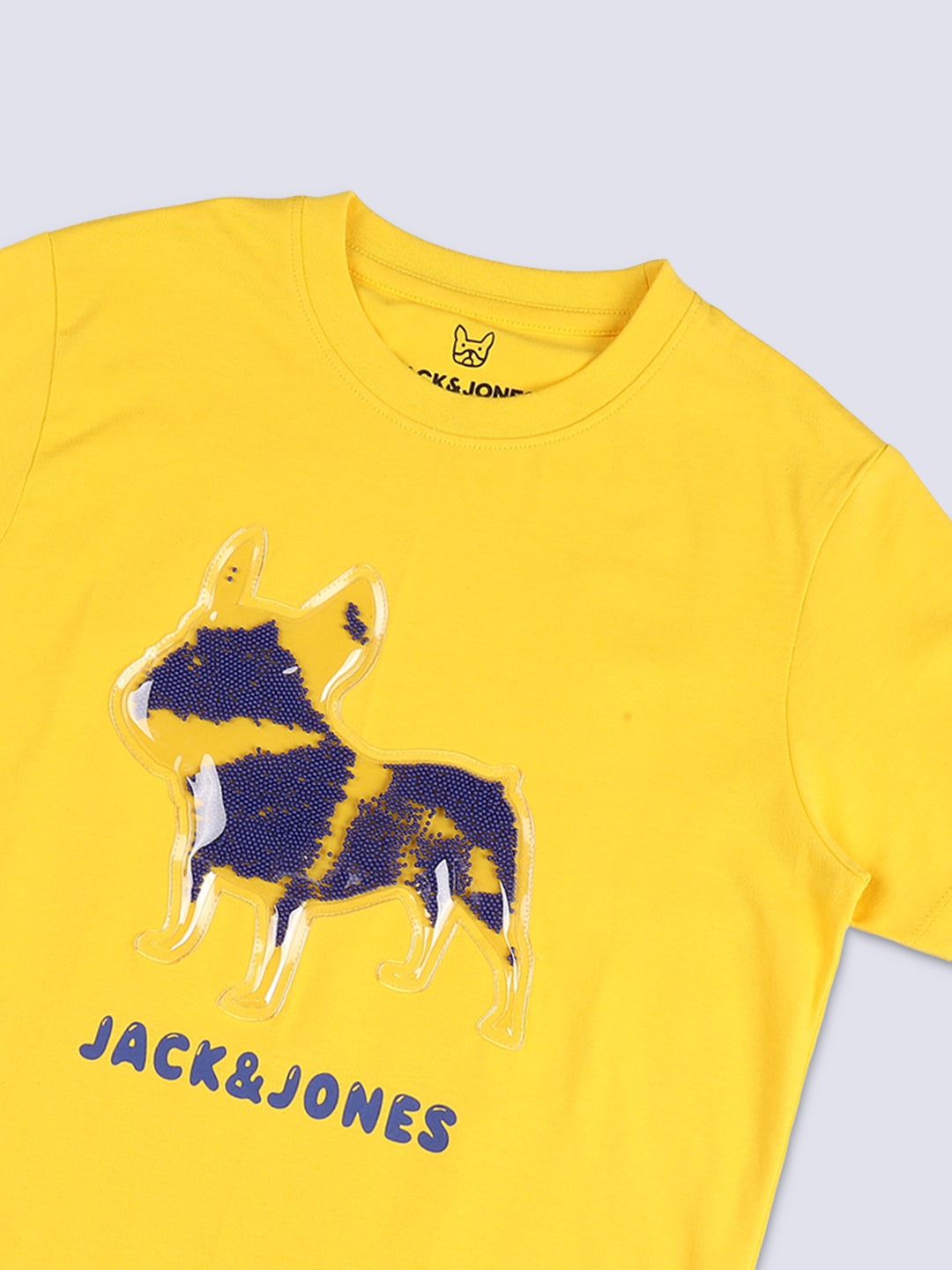 Boys Yellow Doggo Bead Graphic T-Shirt