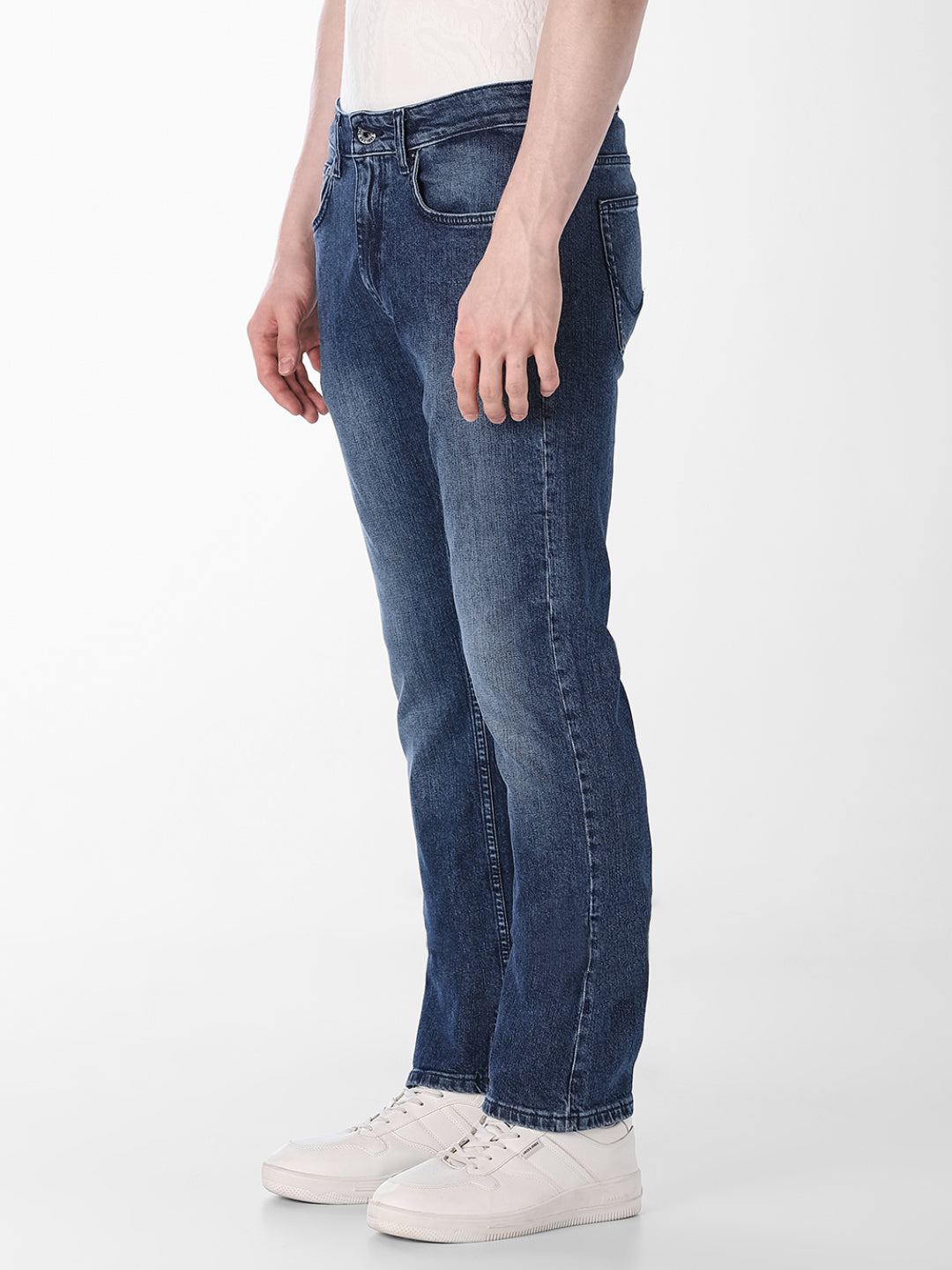 Blue Washed Regular Fit Jeans