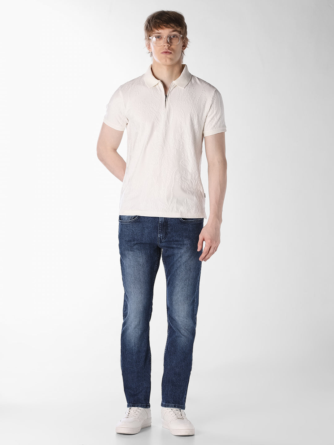 Blue Washed Regular Fit Jeans