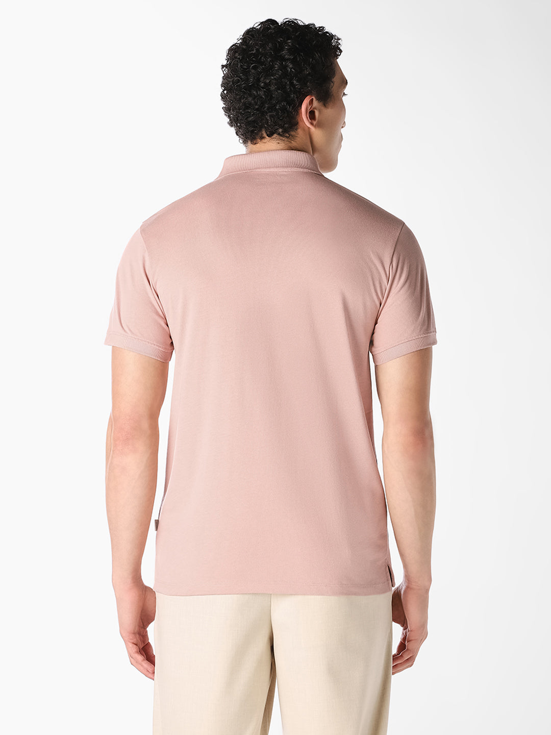 Lilac Printed Cotton Polo