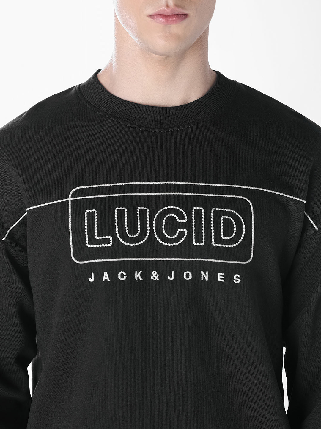 Black Typographic Print Sweatshirt