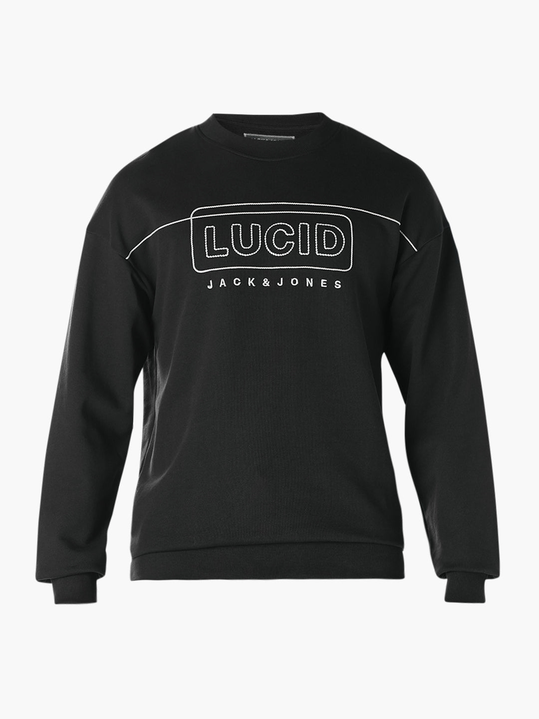 Black Typographic Print Sweatshirt