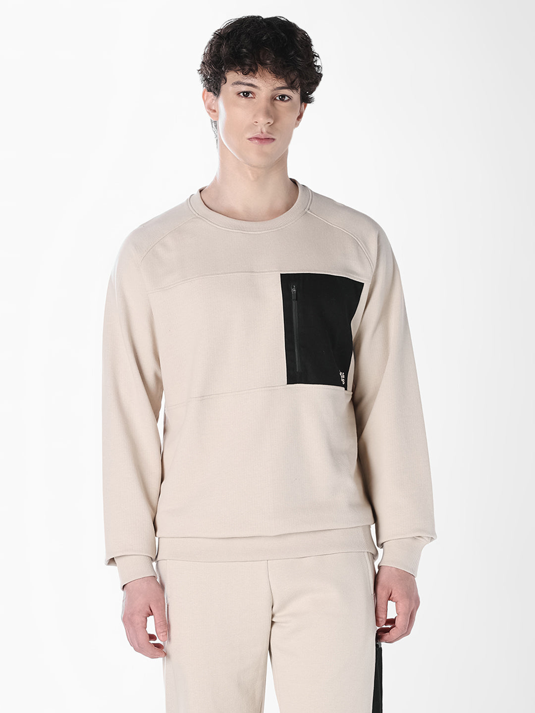 Contrast Zip Pocket Sweatshirt