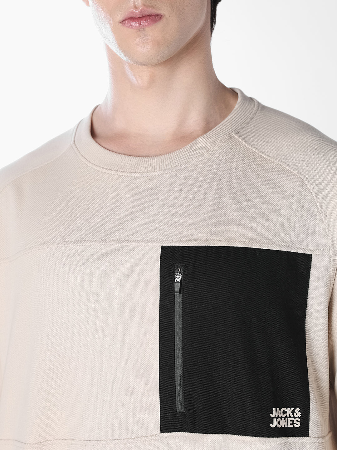 Contrast Zip Pocket Sweatshirt