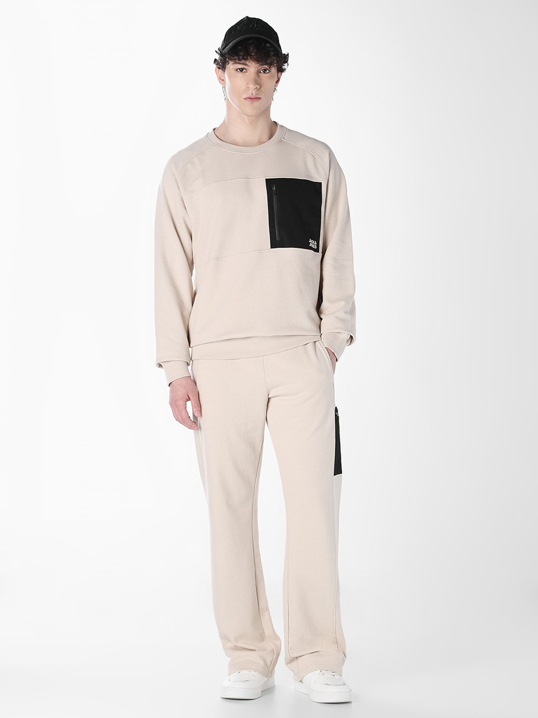 Contrast Zip Pocket Sweatshirt