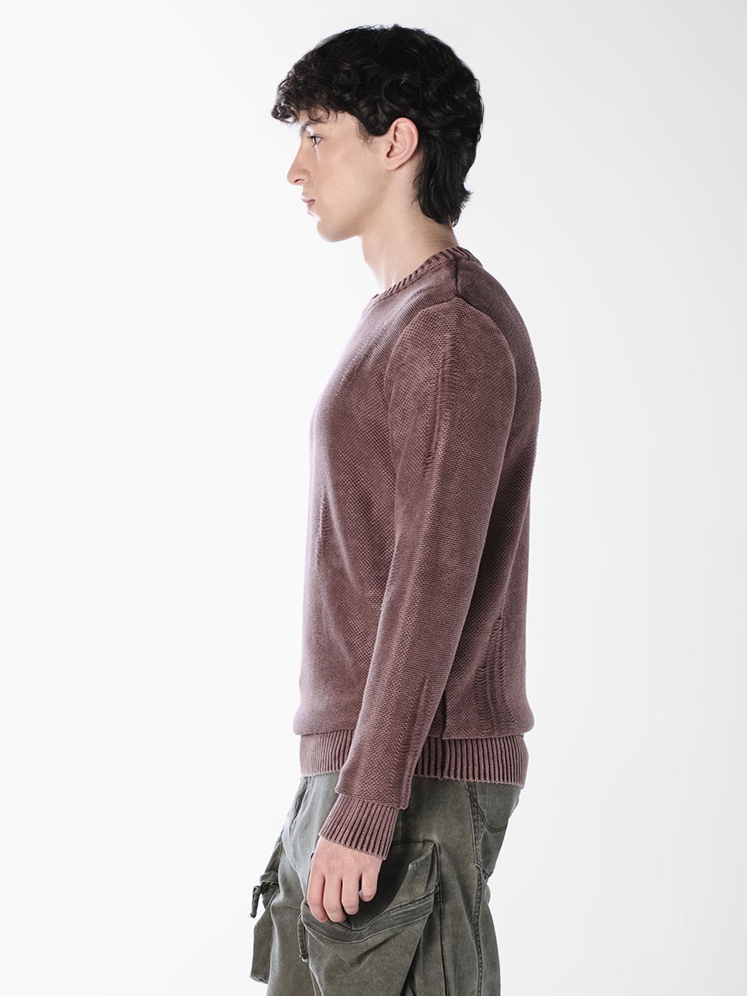 Textured Crew Neck Knit