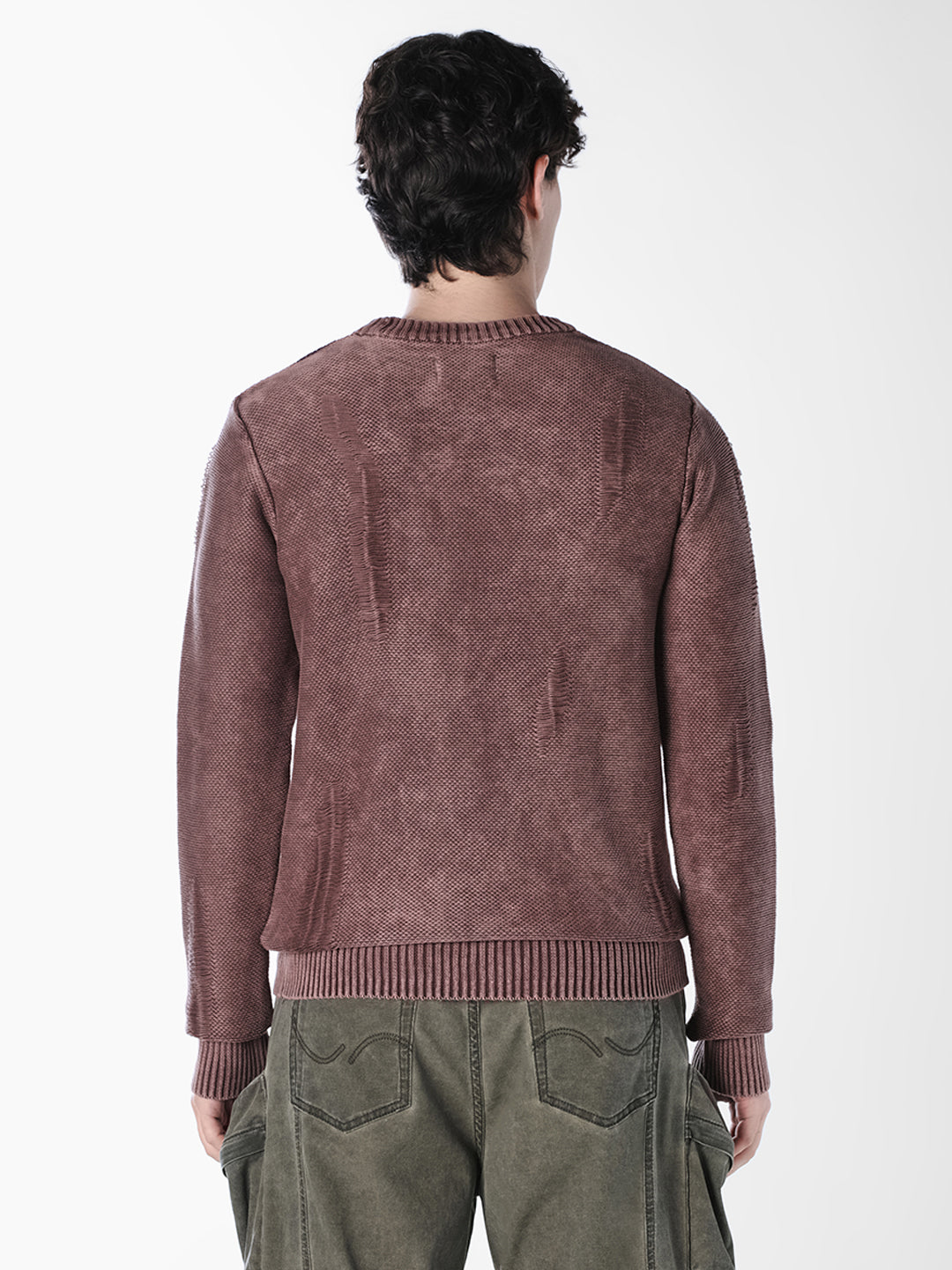 Textured Crew Neck Knit